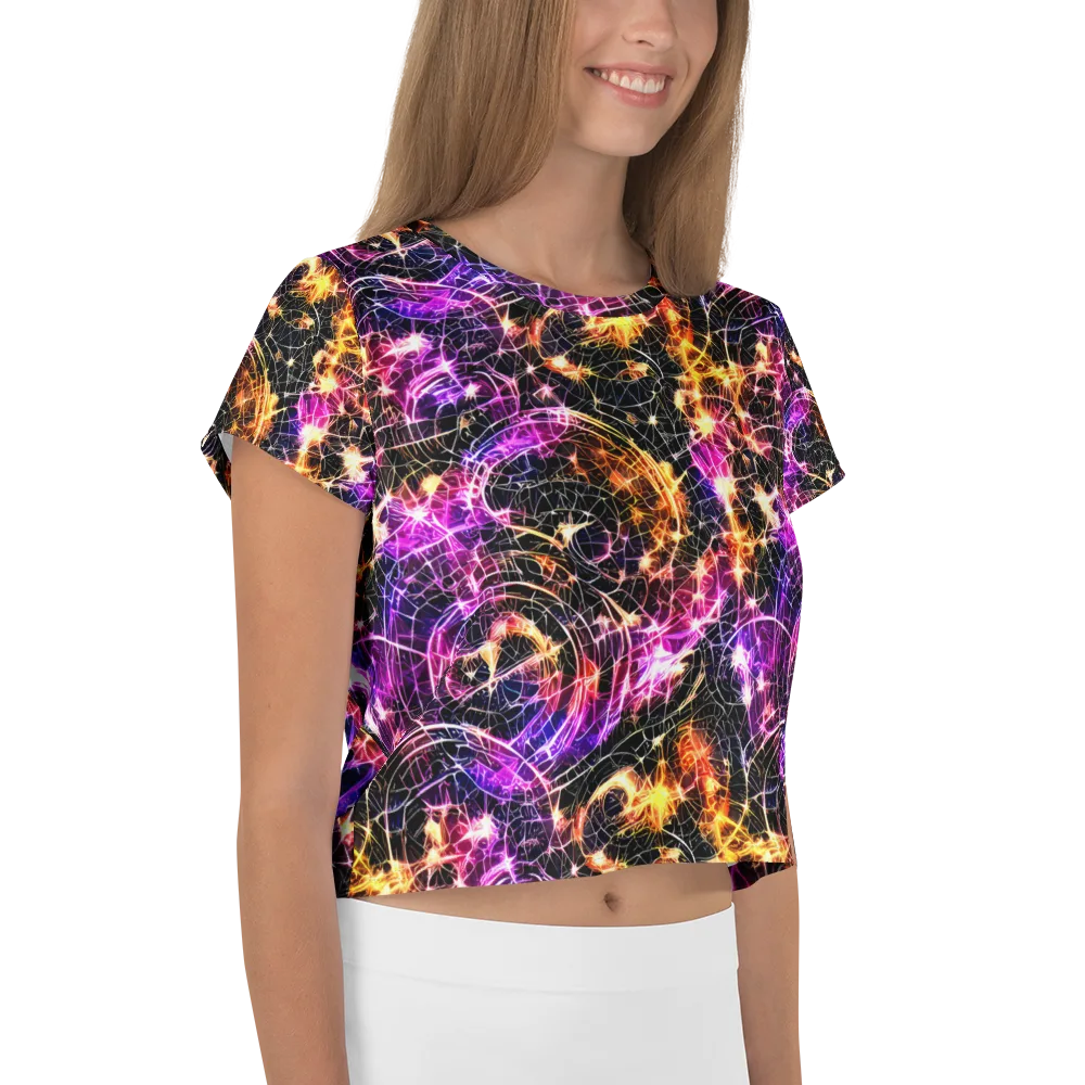 Ember Network on Crop Tee — Right