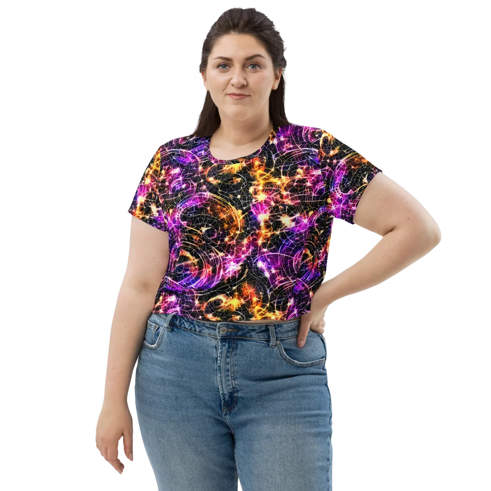 Ember Network on Crop Tee — Front