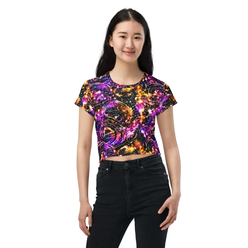 Ember Network on Crop Tee — Front