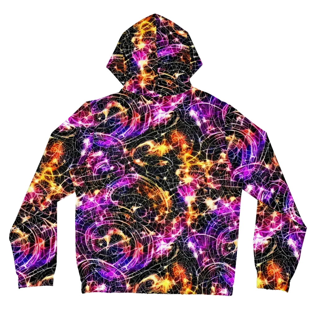 Ember Network on Women's Full-Zip Hoodie — Back