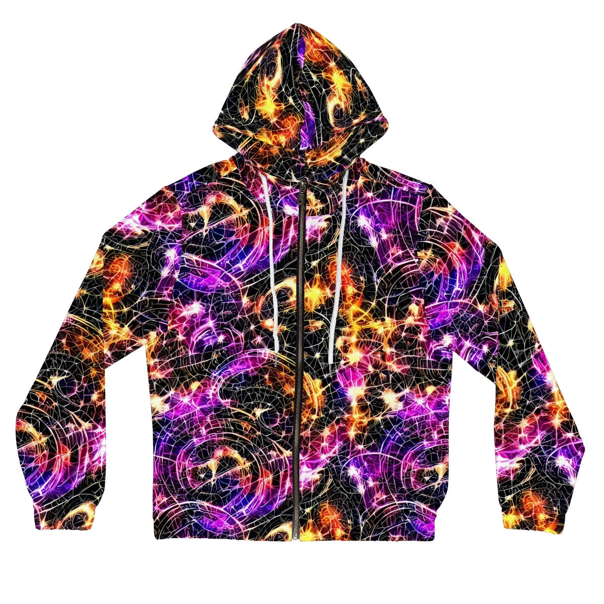 Ember Network on Women's Full-Zip Hoodie — Front