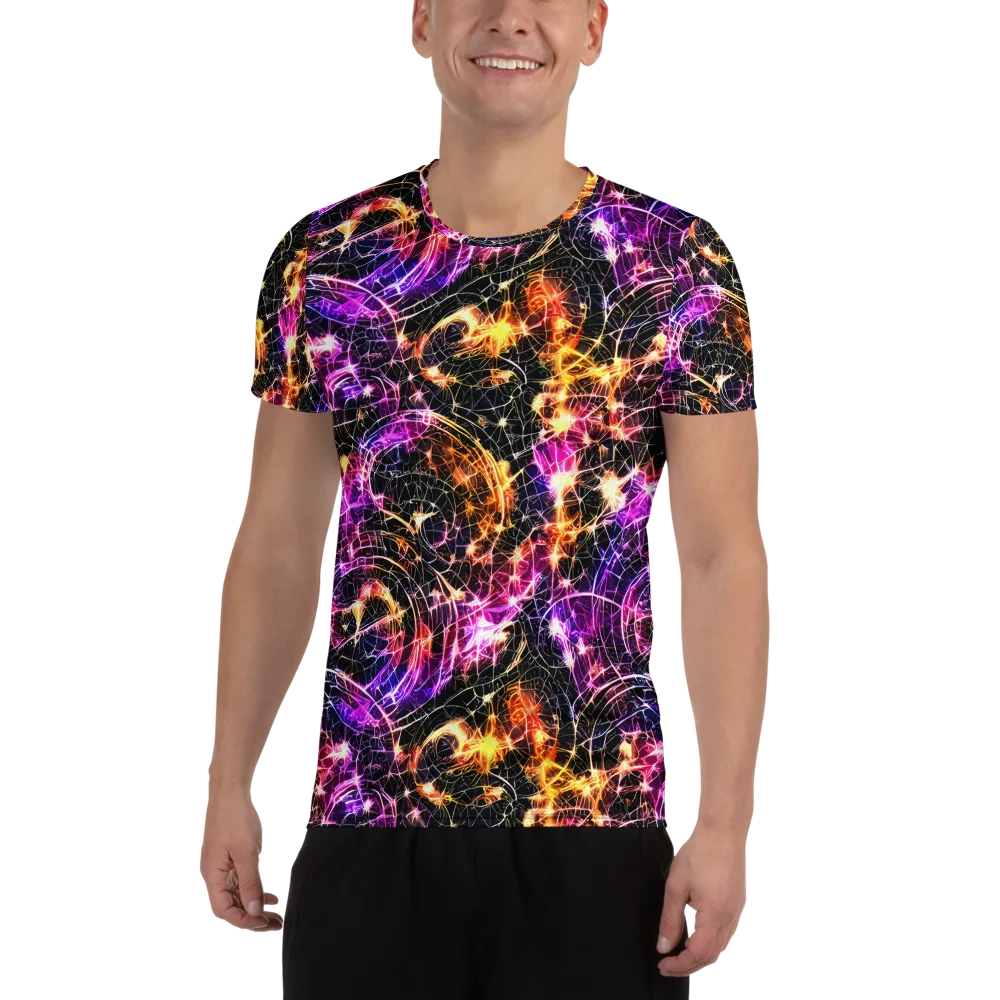 Ember Network on Men's Athletic T-Shirt — Front