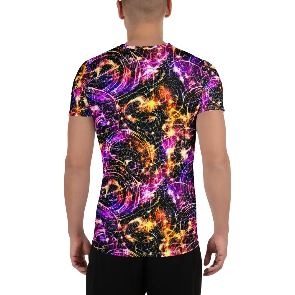 Ember Network on Men's Athletic T-Shirt — Back