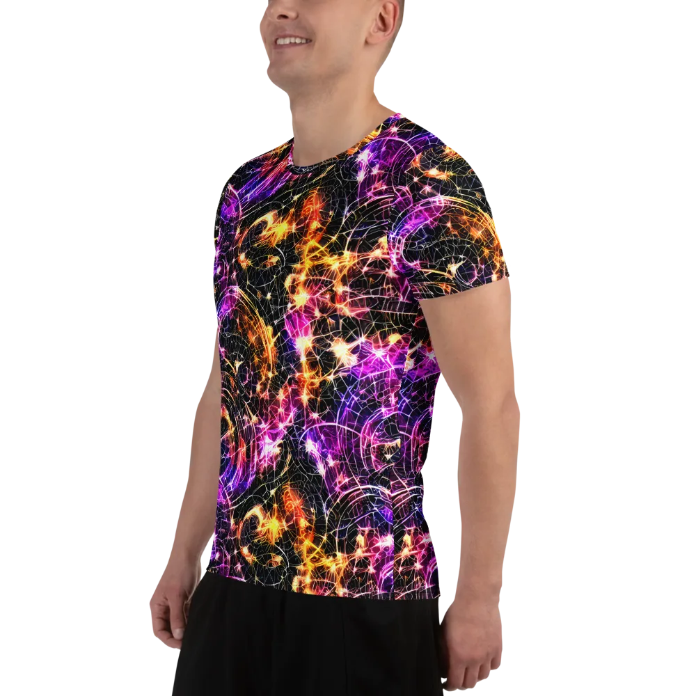 Ember Network on Men's Athletic T-Shirt — Left