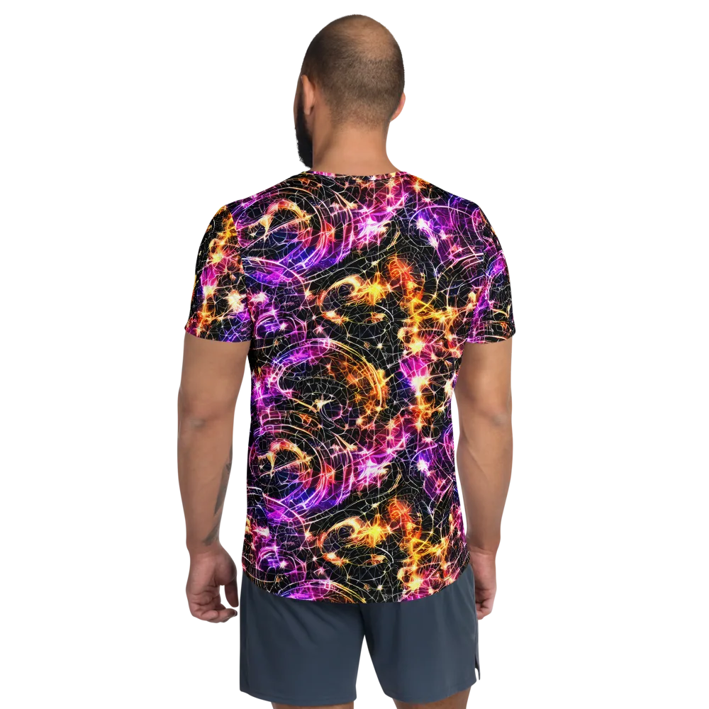 Ember Network on Men's Athletic T-Shirt — Back