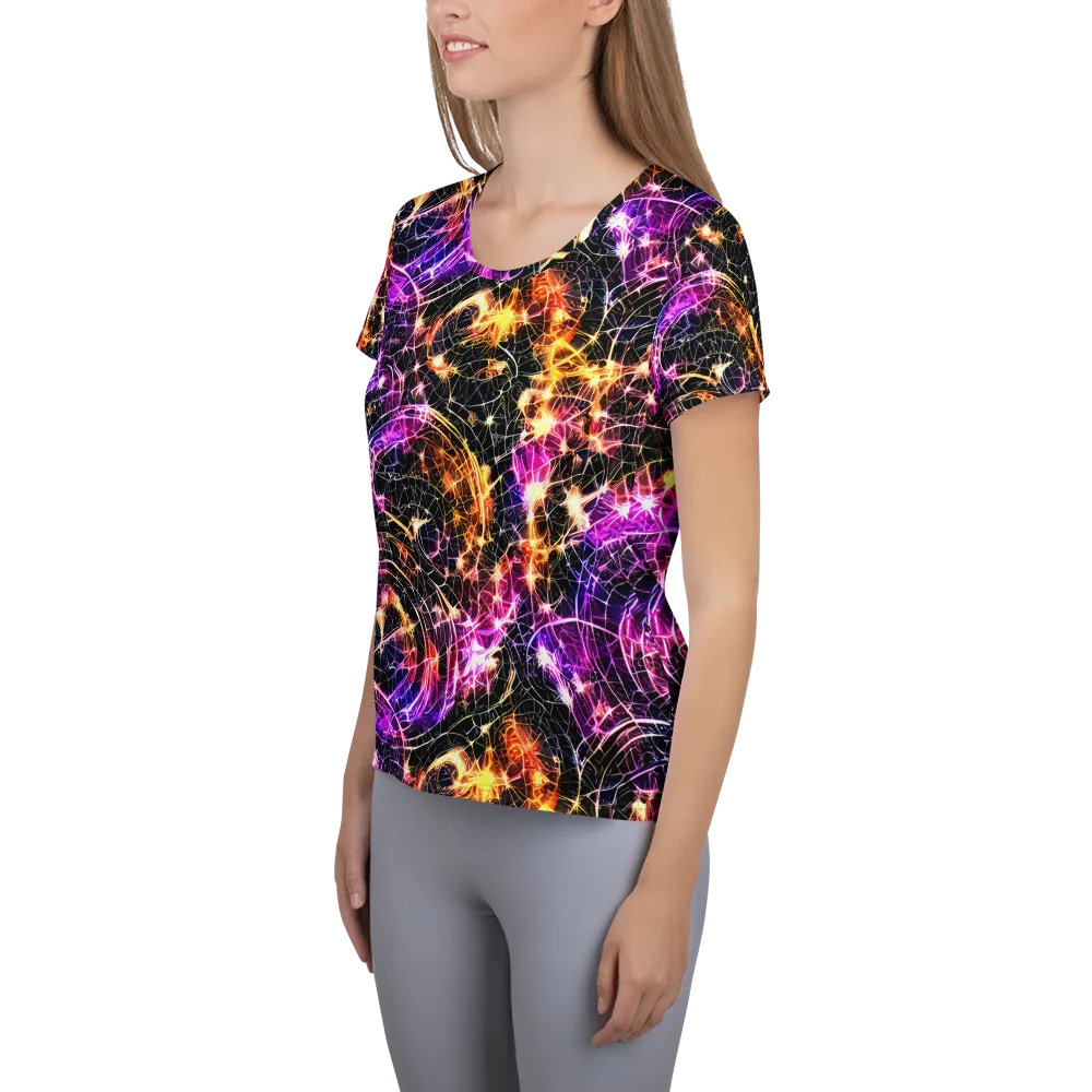 Ember Network on Women's Athletic T-Shirt — Left
