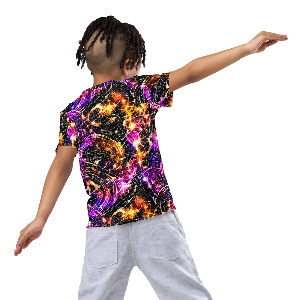 Ember Network on Kids Crew Neck T-Shirt — Back