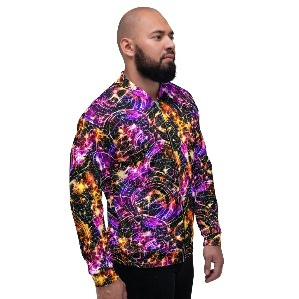 Ember Network on Bomber Jacket — Right