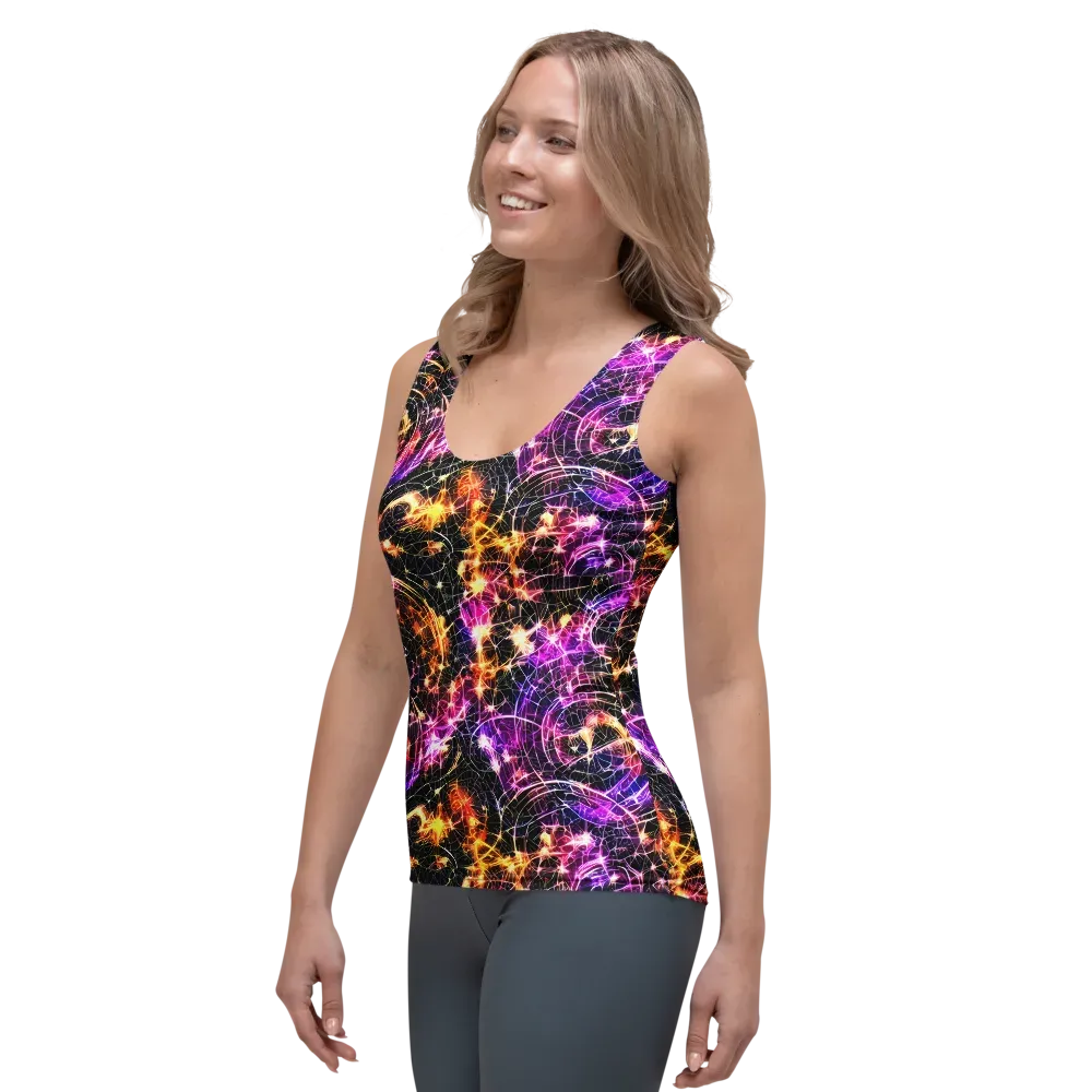 Ember Network on Women's Tank Top — Left Front