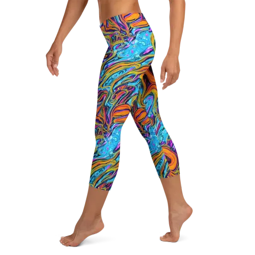 Vivid Gyre on a Capri Leggings