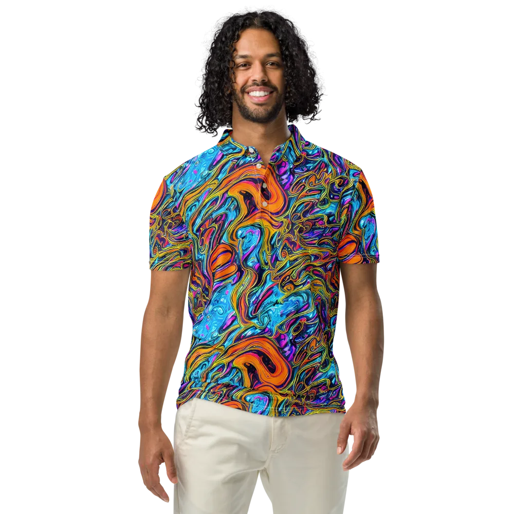 Vivid Gyre on Men's Slim Fit Polo Shirt — Front