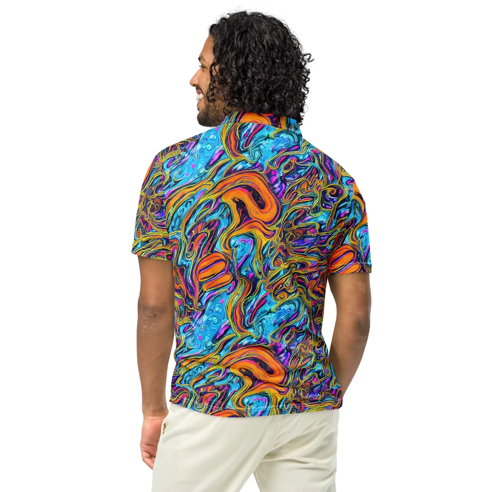 Vivid Gyre on Men's Slim Fit Polo Shirt — Back