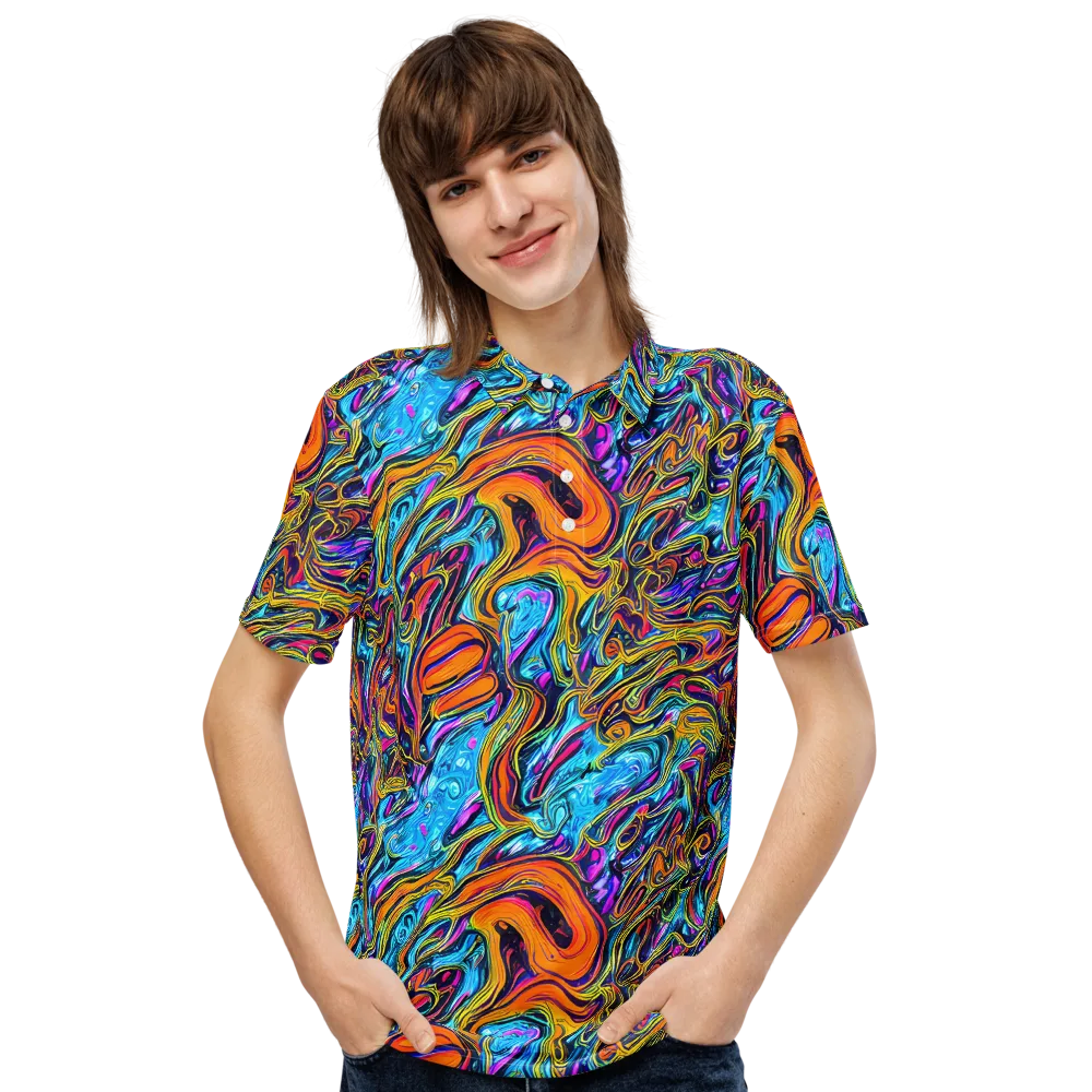Vivid Gyre on Men's Slim Fit Polo Shirt — Front