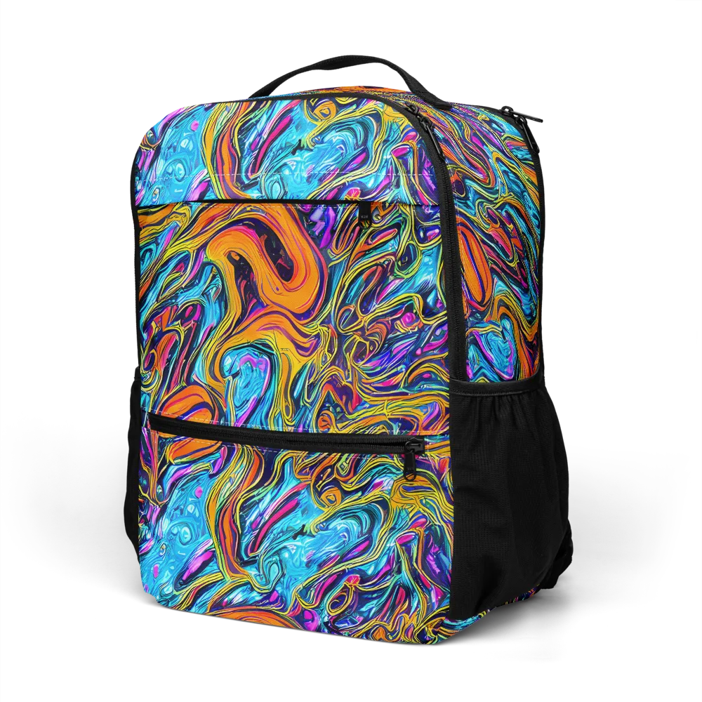 Vivid Gyre on Utility Backpack — Left Front