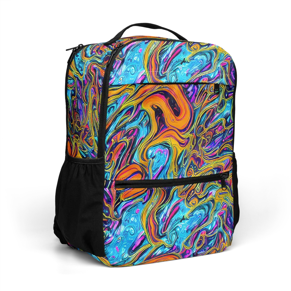 Vivid Gyre on Utility Backpack — Right Front