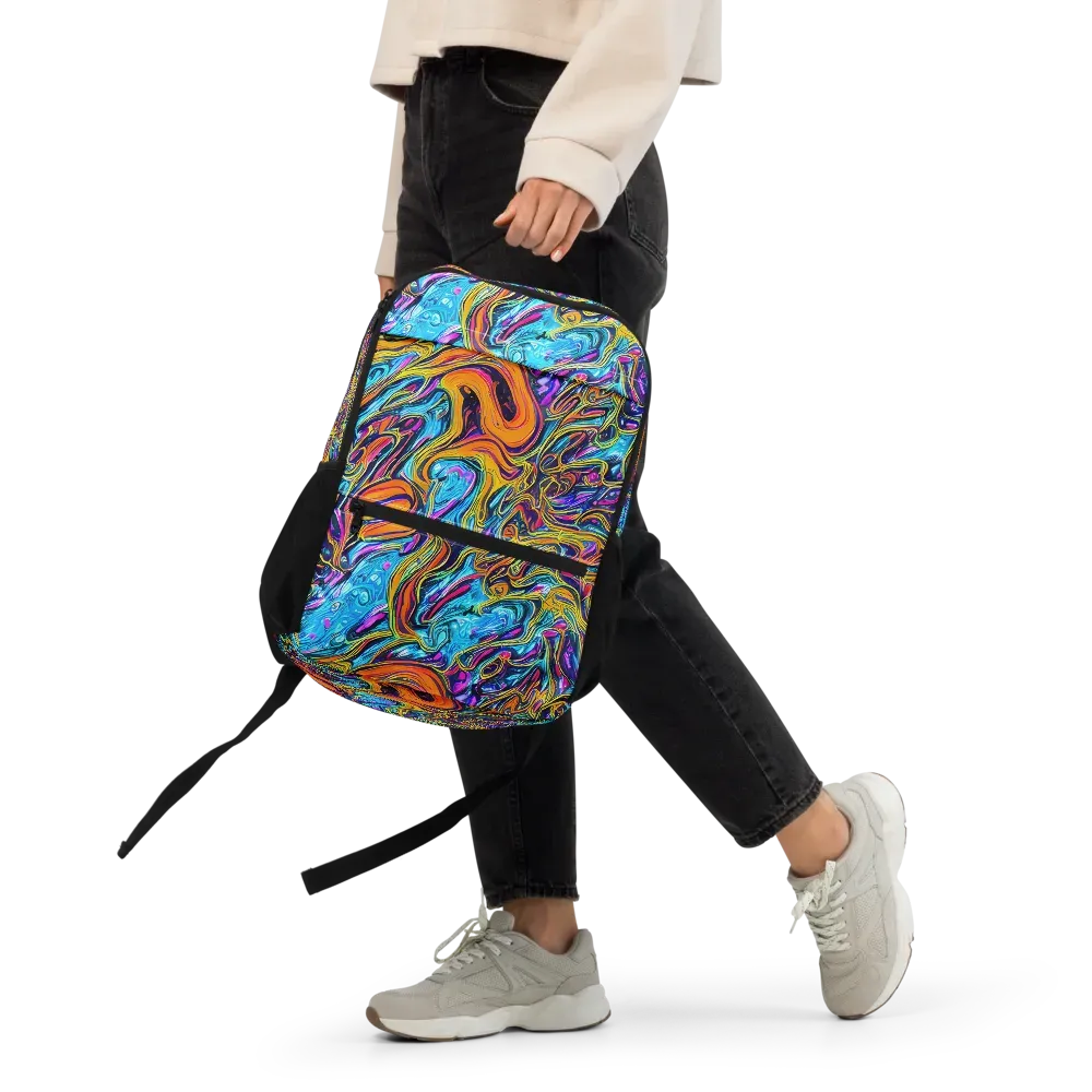 Vivid Gyre on Utility Backpack — Front