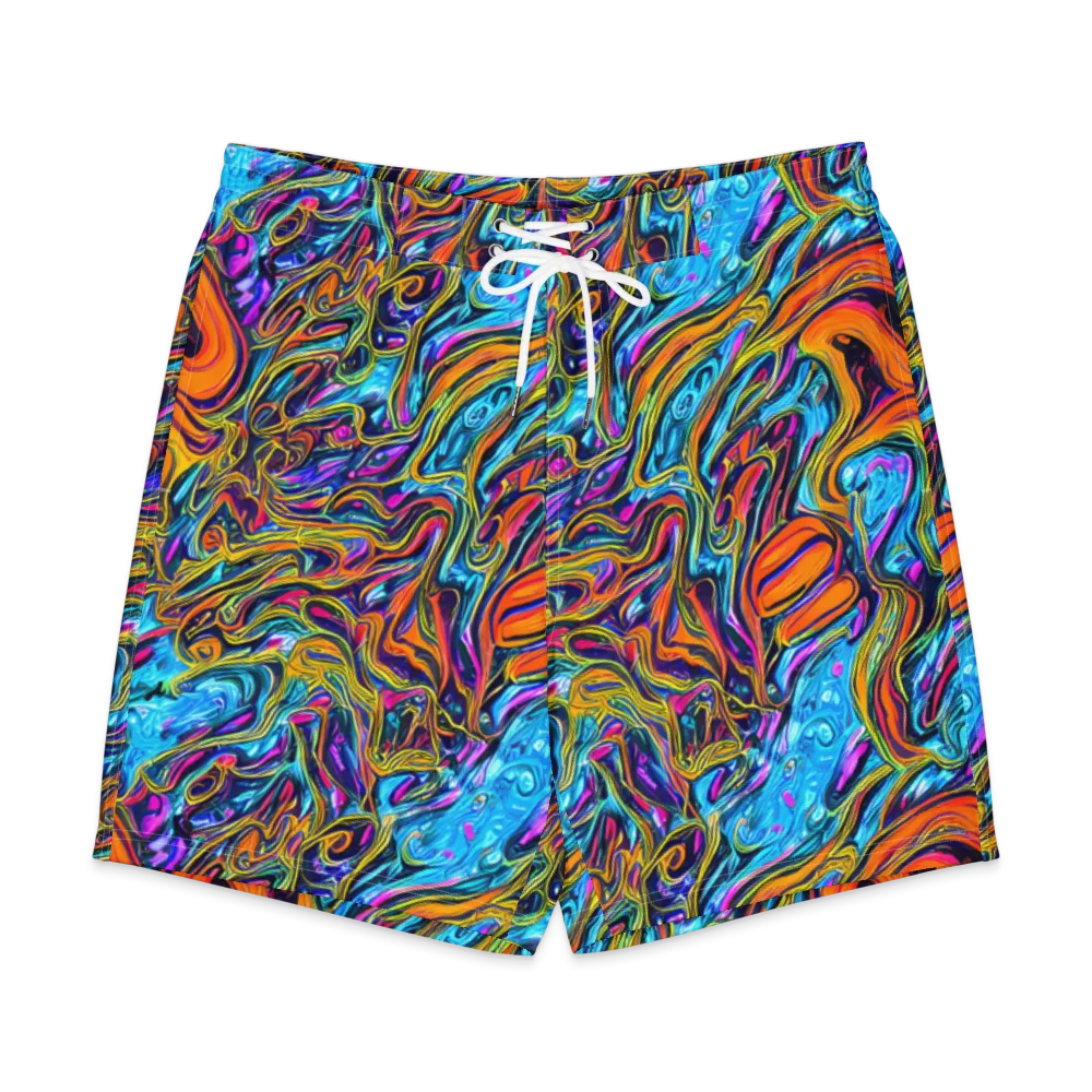Vivid Gyre on Men's Board Shorts — Front