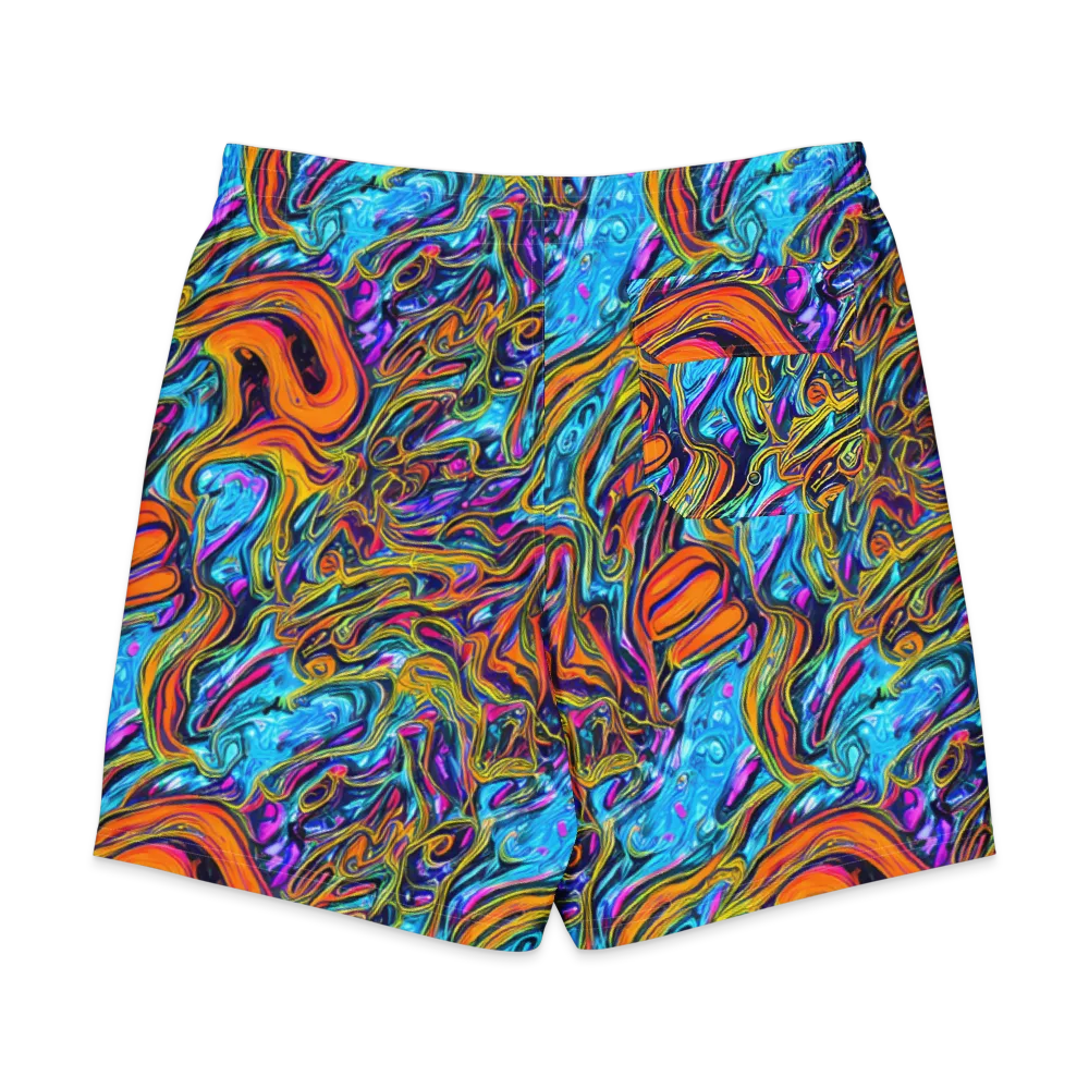 Vivid Gyre on Men's Board Shorts — Back