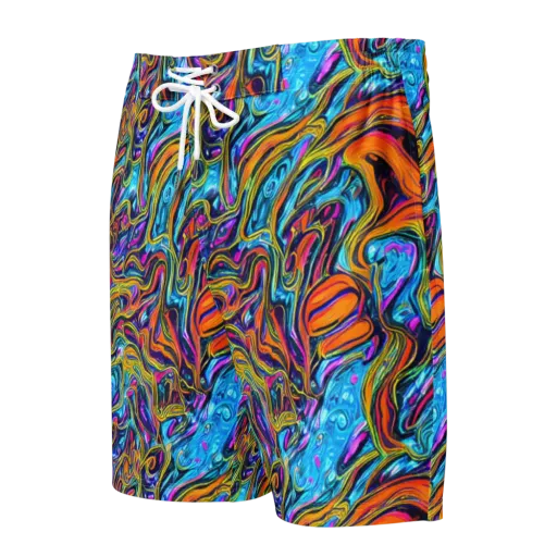 Vivid Gyre on a Men's Board Shorts