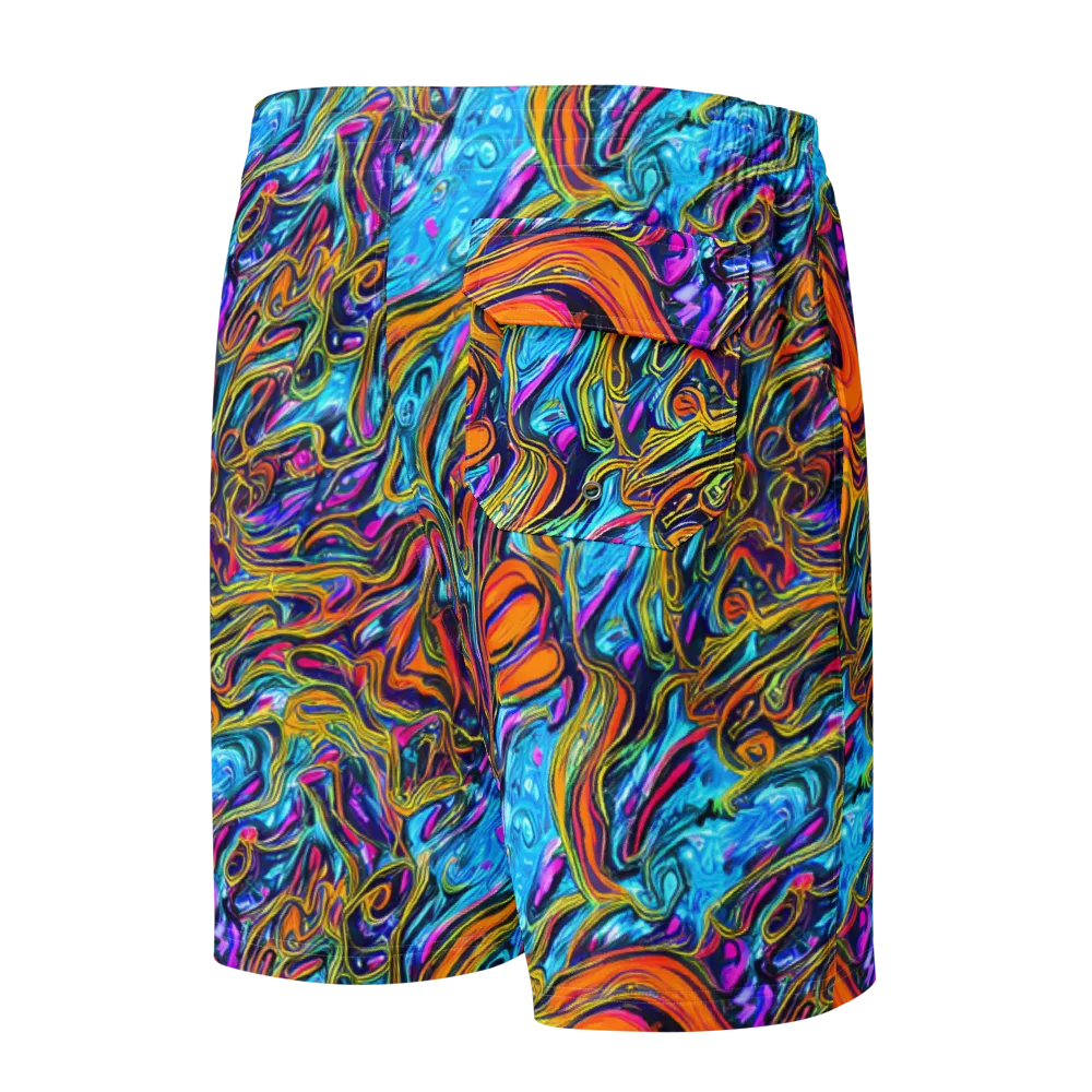 Vivid Gyre on Men's Board Shorts — Back
