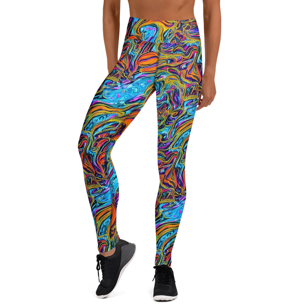 Vivid Gyre on Yoga Leggings — Front