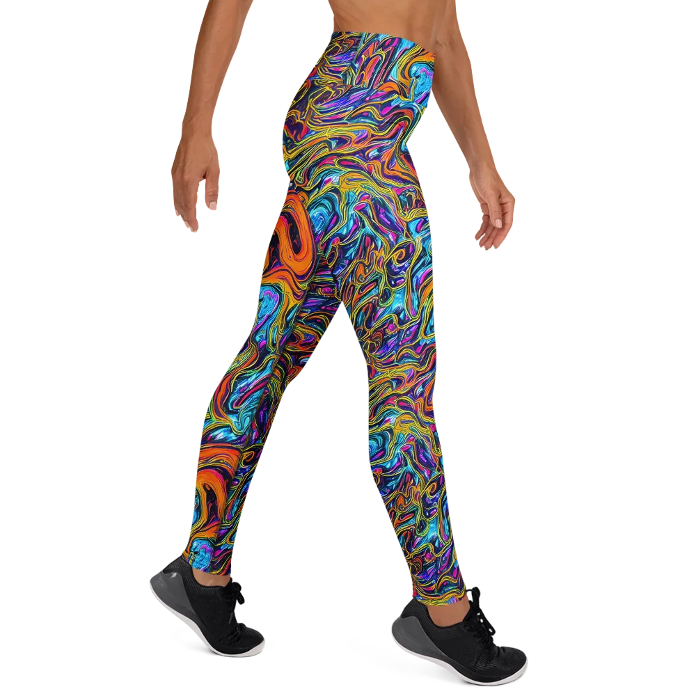 Vivid Gyre on Yoga Leggings — Right