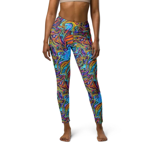 Vivid Gyre on a Yoga Leggings