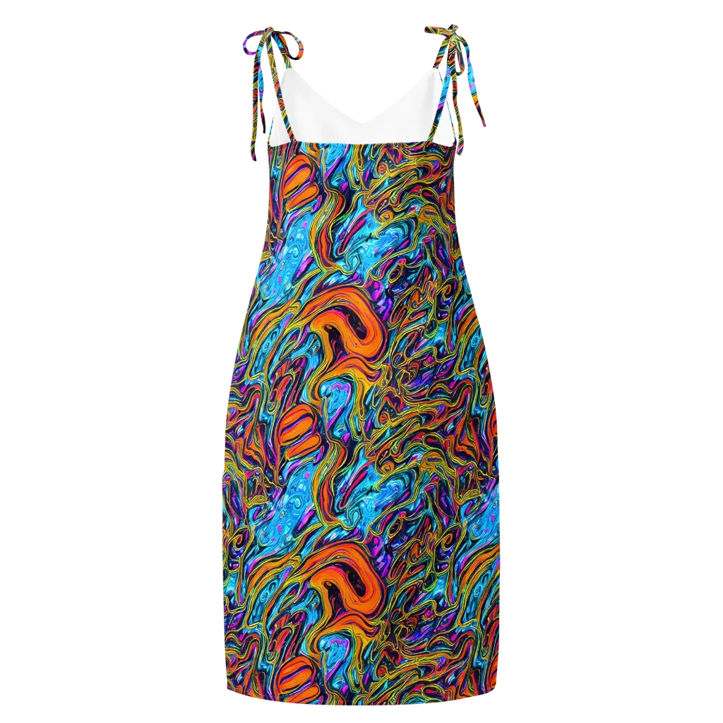 Vivid Gyre on Slip Dress — Back