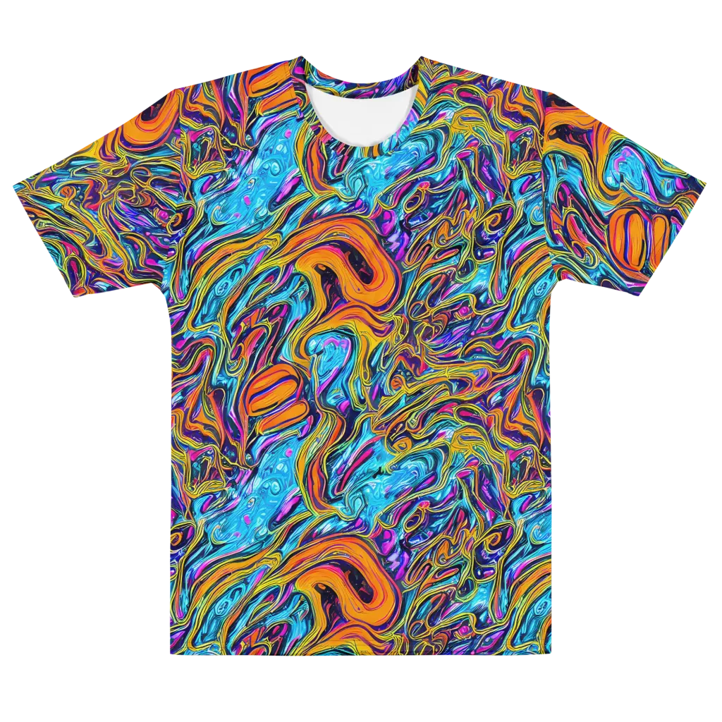 Vivid Gyre on Men's Cotton Crew Neck T-Shirt — Front