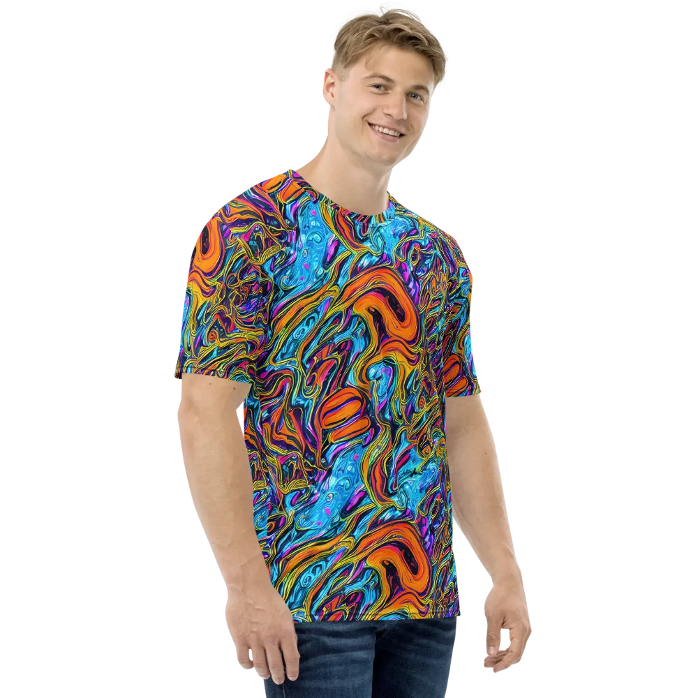 Vivid Gyre on Men's Crew Neck T-Shirt — Right