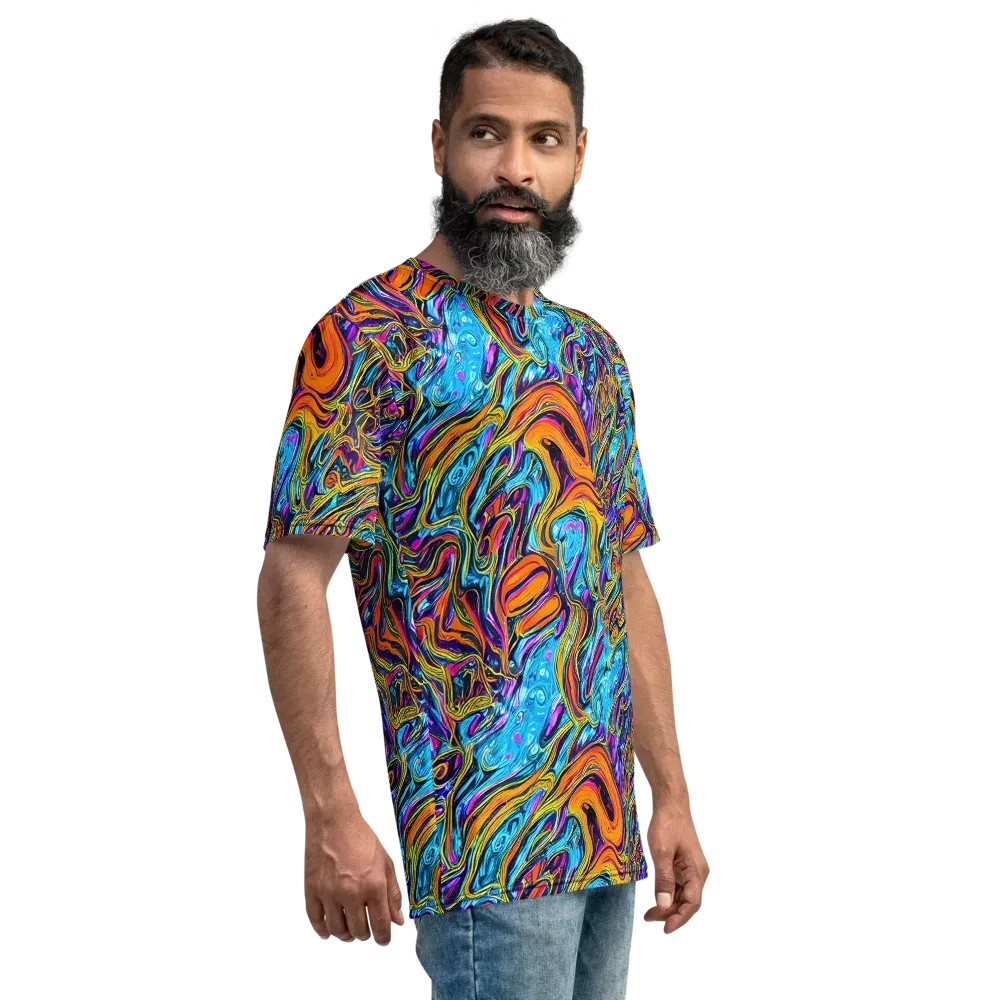 Vivid Gyre on Men's Crew Neck T-Shirt — Right