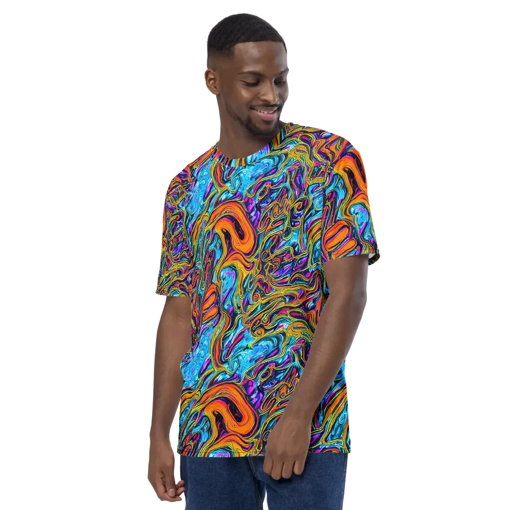 Vivid Gyre on Men's Crew Neck T-Shirt — Left