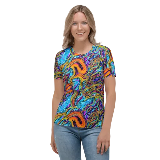 Vivid Gyre on a Women's Crew Neck T-Shirt