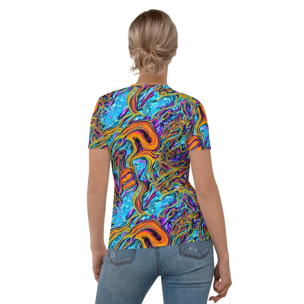 Vivid Gyre on Women's Crew Neck T-Shirt — Back
