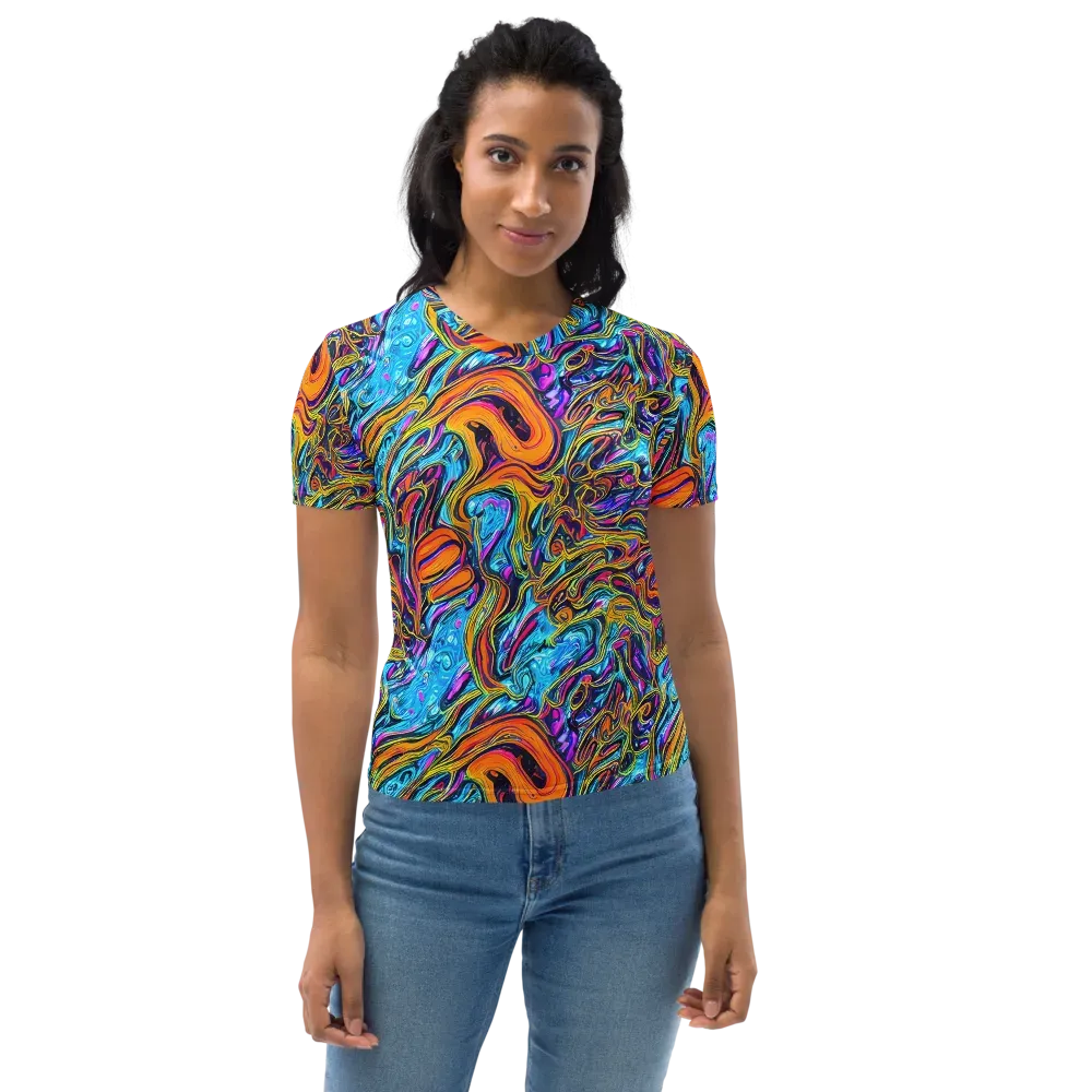 Vivid Gyre on Women's Crew Neck T-Shirt — Front