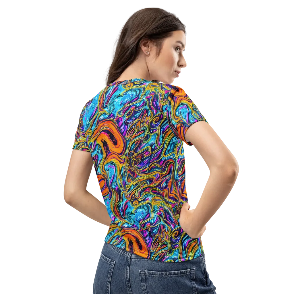 Vivid Gyre on Women's Crew Neck T-Shirt — Back