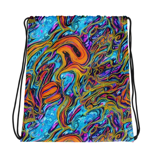 Vivid Gyre on a Drawstring Bag