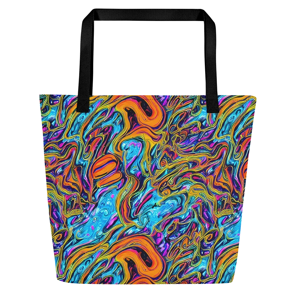 Vivid Gyre on Large Tote Bag W/ Pocket — Front