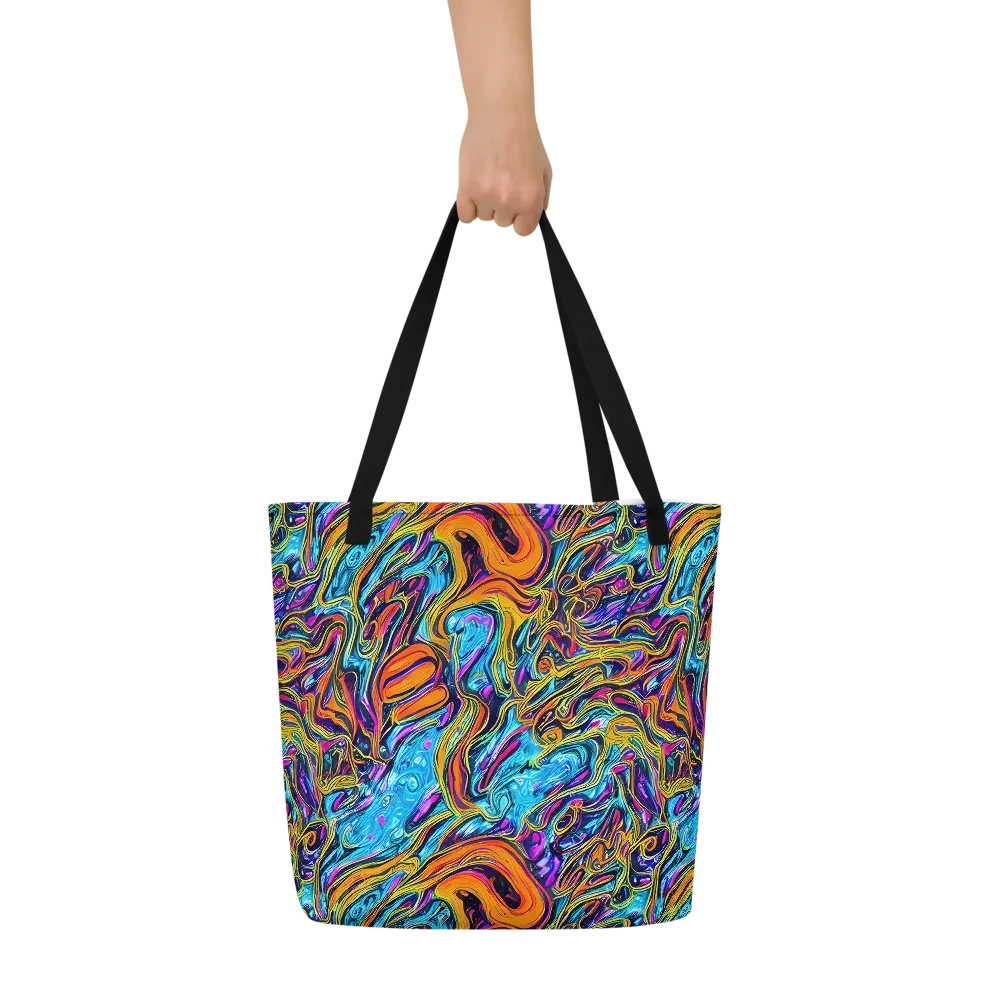 Vivid Gyre on Large Tote Bag W/ Pocket — Front