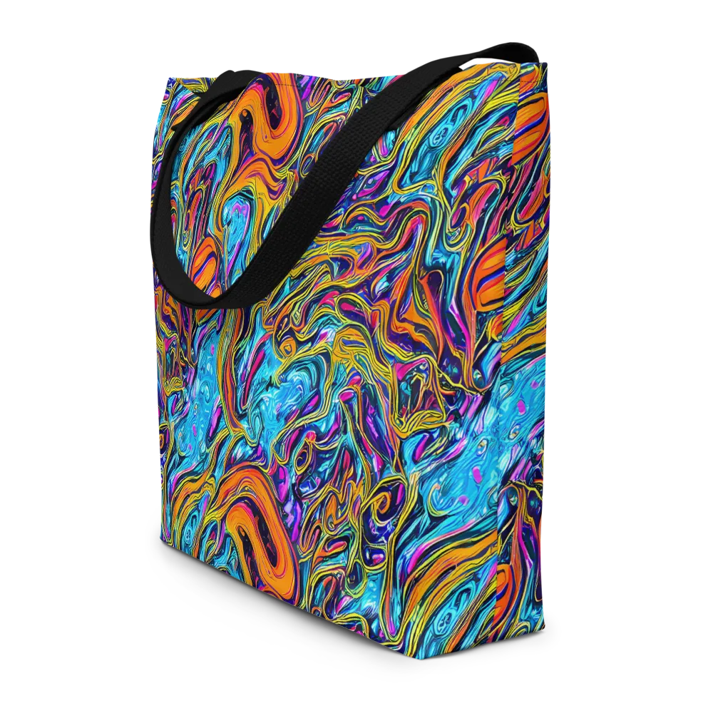 Vivid Gyre on Large Tote Bag W/ Pocket — Front