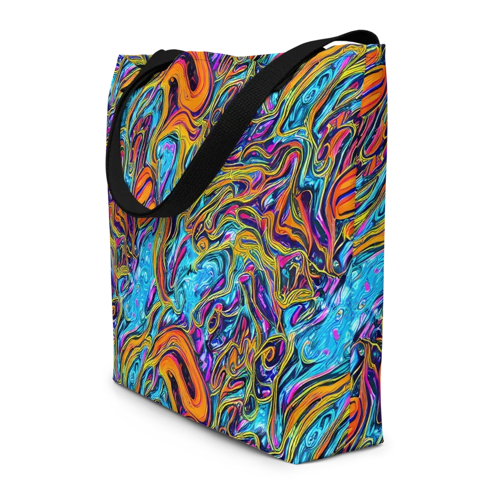 Vivid Gyre on Large Tote Bag W/ Pocket — Front