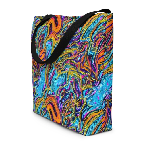 Vivid Gyre on a Large Tote Bag W/ Pocket