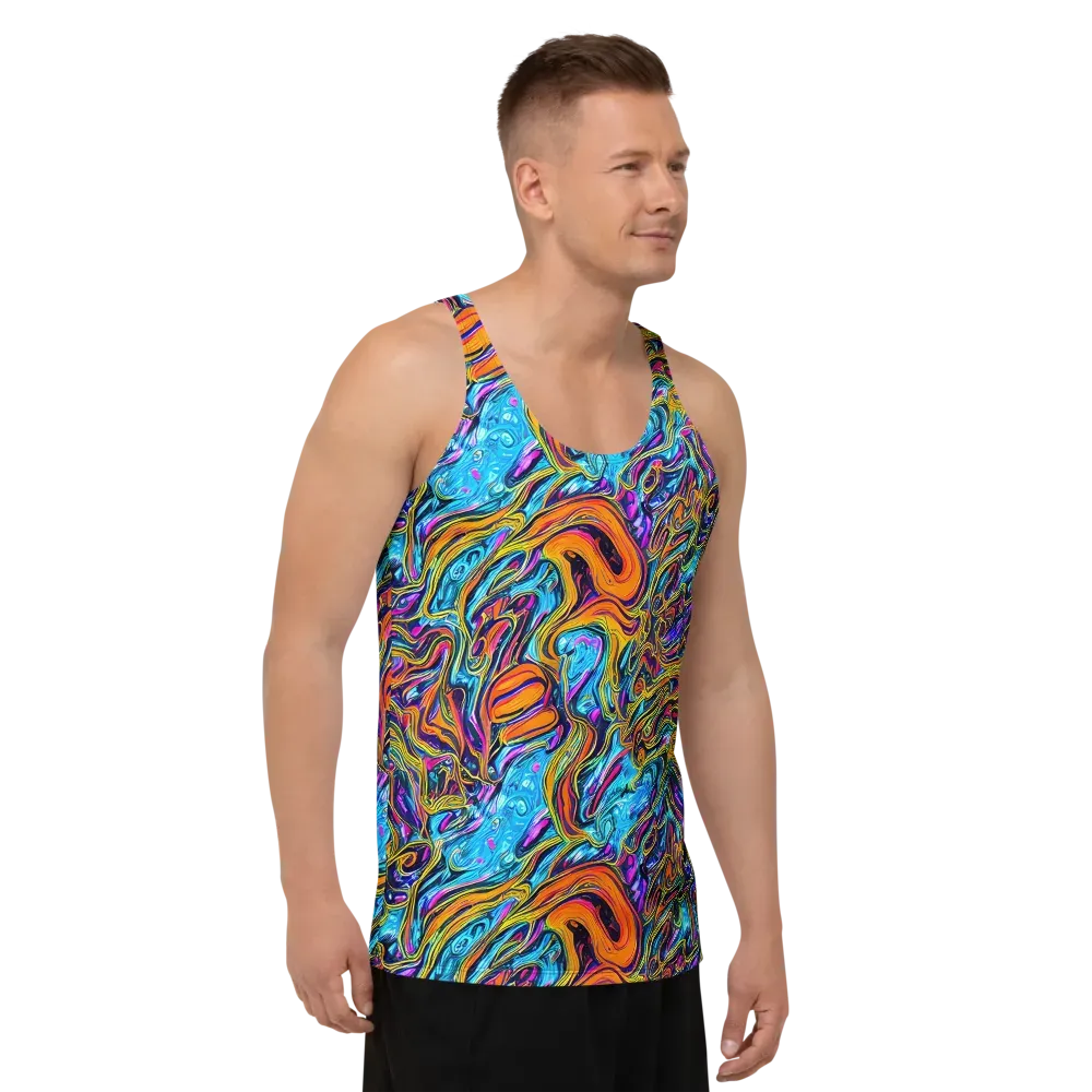 Vivid Gyre on Men's Tank Top — Right Front