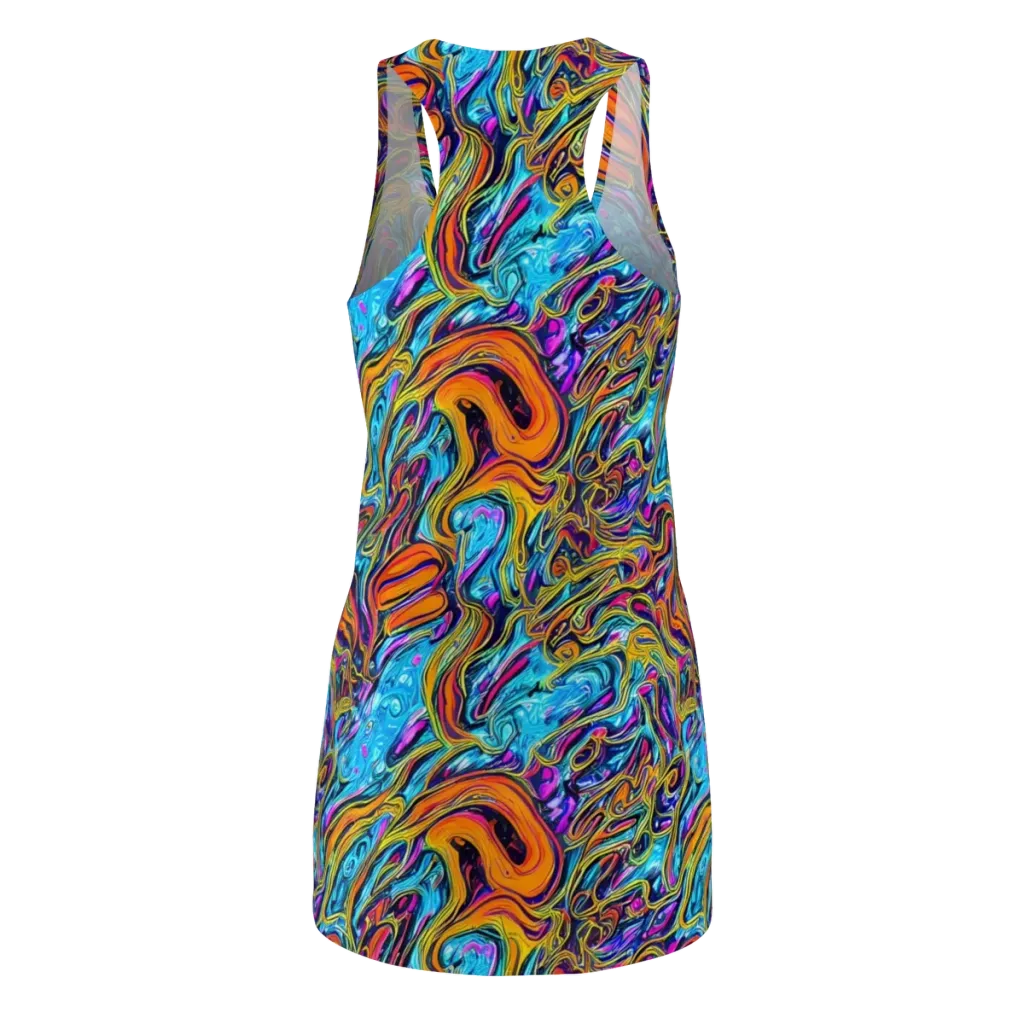 Vivid Gyre on Racerback Dress — Back