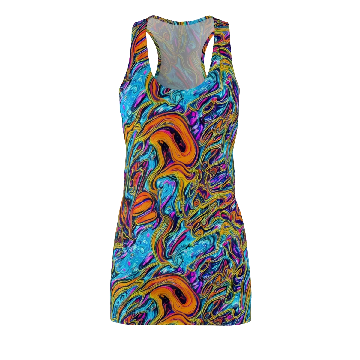 Vivid Gyre on Racerback Dress — Front