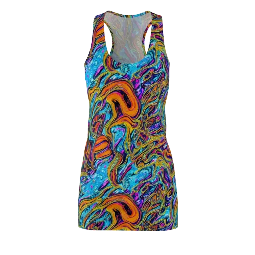 Vivid Gyre on a Racerback Dress