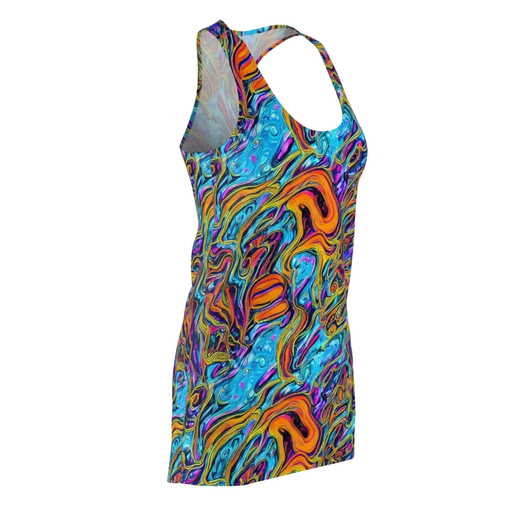 Vivid Gyre on Racerback Dress — Front Side