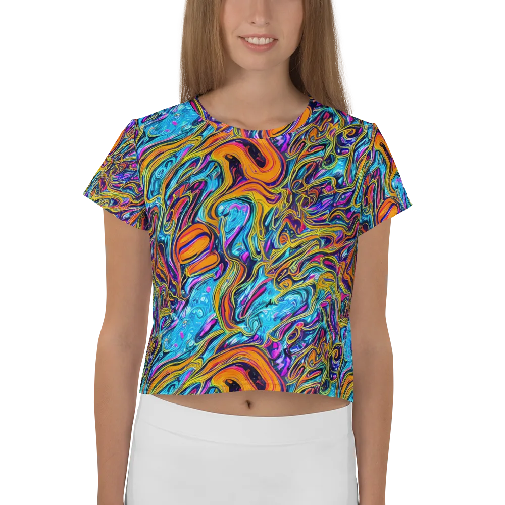Vivid Gyre on Crop Tee — Front