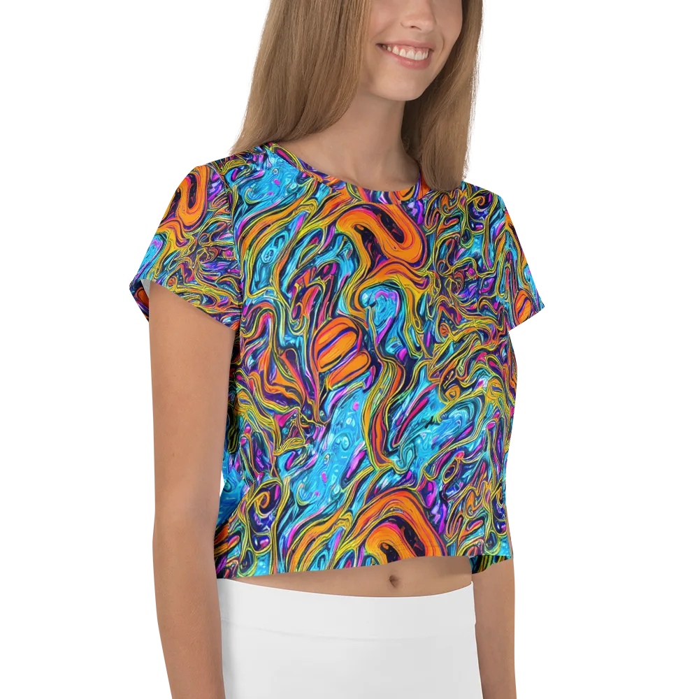 Vivid Gyre on Crop Tee — Right
