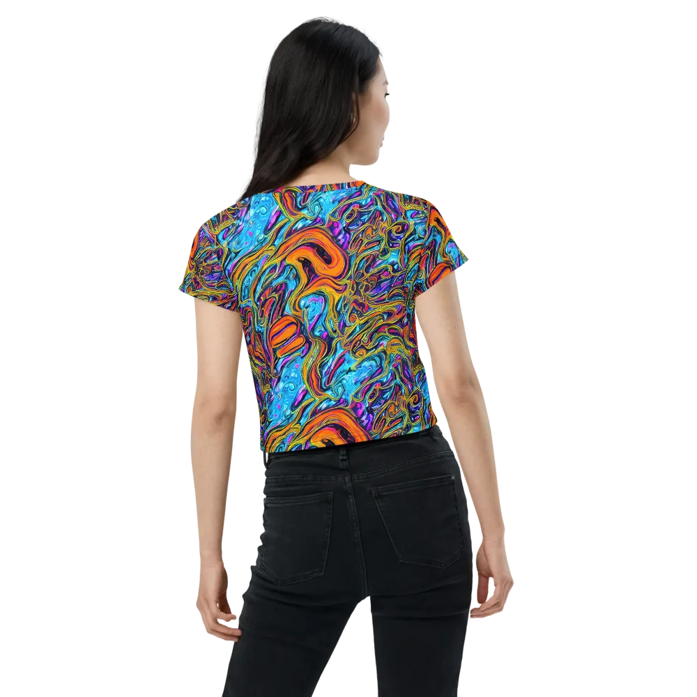 Vivid Gyre on Crop Tee — Back